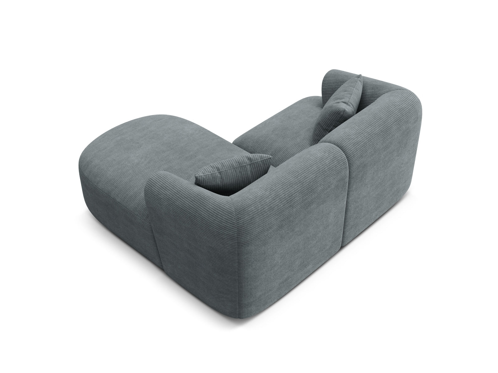 Modernes 3-Sitzer Ecksofa Campi in edlem Dunkelgrau, perfekt für stilvolle Wohnzimmer und gemütliche Entspannung von Cosmopolitan Design.
