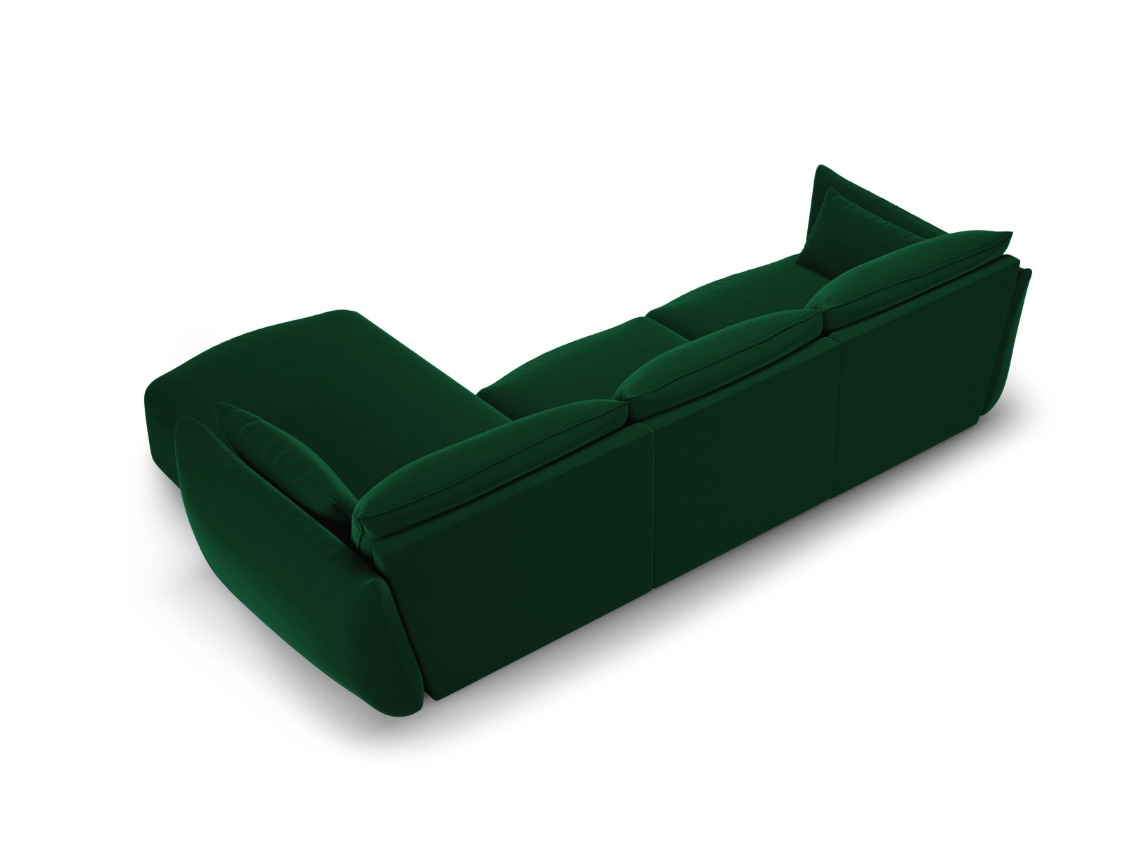5-Sitzer Ecksofa rechts Matera in Bottle Green-Salvador präsentiert im Onlineshop von KAQTU Design AG. Ecksofa rechts ist von Cosmopolitan Design