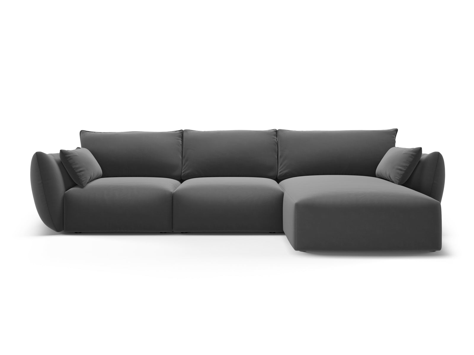 5-Sitzer Ecksofa rechts Matera in Dark Grey-Salvador präsentiert im Onlineshop von KAQTU Design AG. Ecksofa rechts ist von Cosmopolitan Design