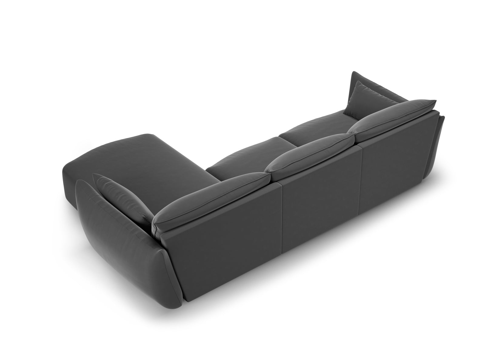5-Sitzer Ecksofa rechts Matera in Dark Grey-Salvador präsentiert im Onlineshop von KAQTU Design AG. Ecksofa rechts ist von Cosmopolitan Design