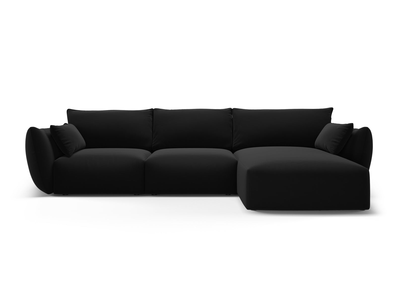5-Sitzer Ecksofa rechts Matera in Black-Salvador präsentiert im Onlineshop von KAQTU Design AG. Ecksofa rechts ist von Cosmopolitan Design