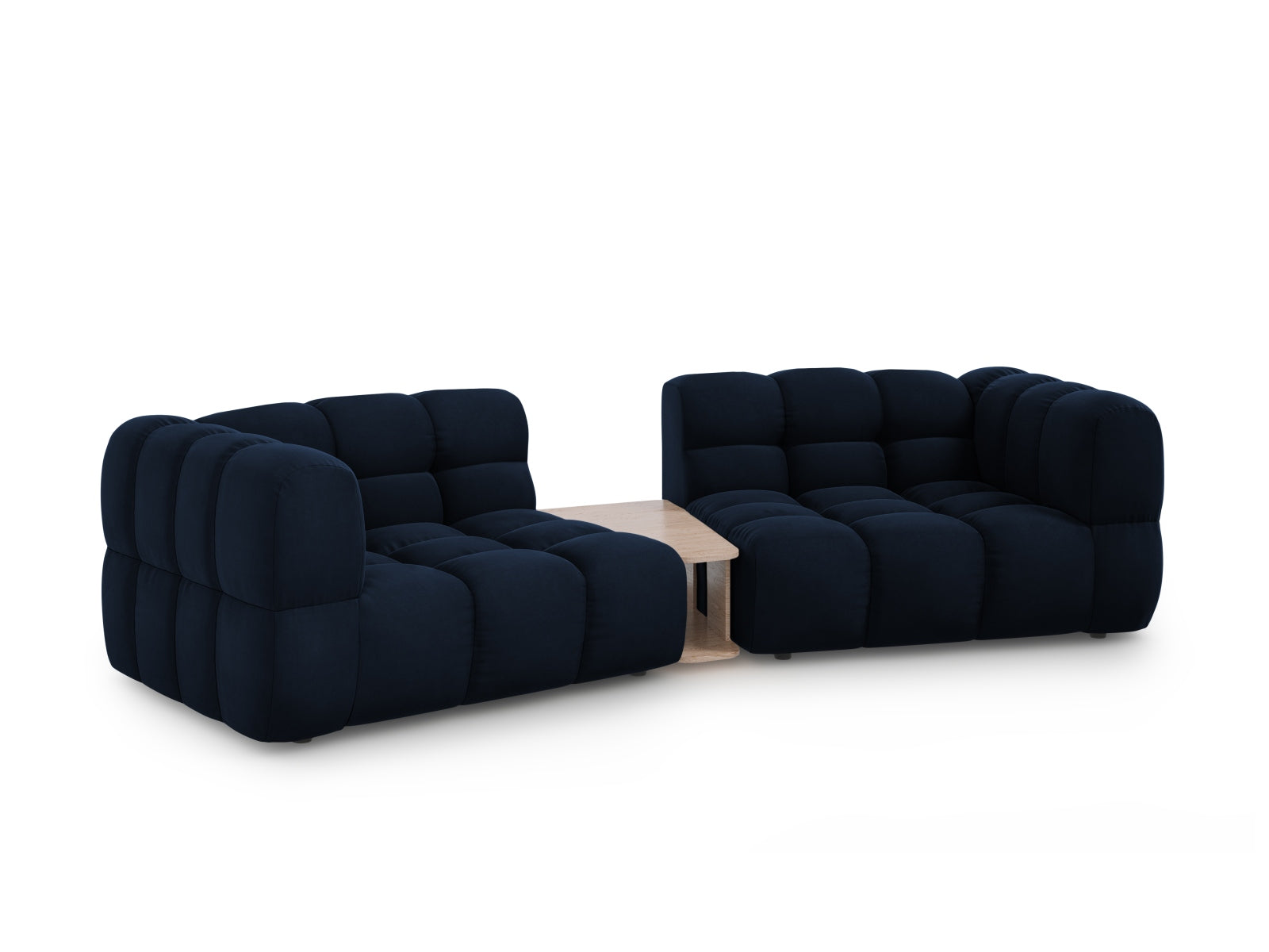 Elegantes Sky Velour 2-Sitzer Sofa in Royal Blue-Casino, ideal für stilvolle Wohnräume, präsentiert von Cosmopolitan Design.