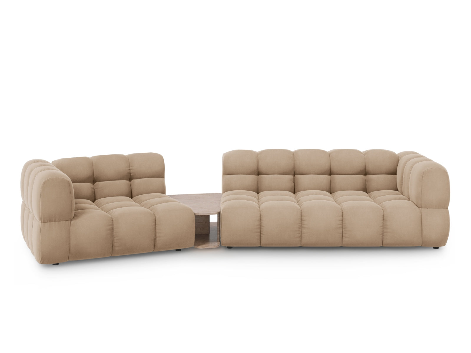 Sky Velour modulares Sofa links 3 Sitzer 148cm in Sand-Casino präsentiert im Onlineshop von KAQTU Design AG. L-Sofa links ist von Cosmopolitan Design