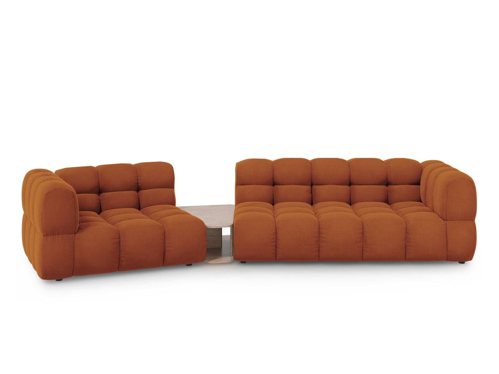 Sky Velour modulares Sofa links 3 Sitzer 148cm in Terracotta-Casino präsentiert im Onlineshop von KAQTU Design AG. L-Sofa links ist von Cosmopolitan Design