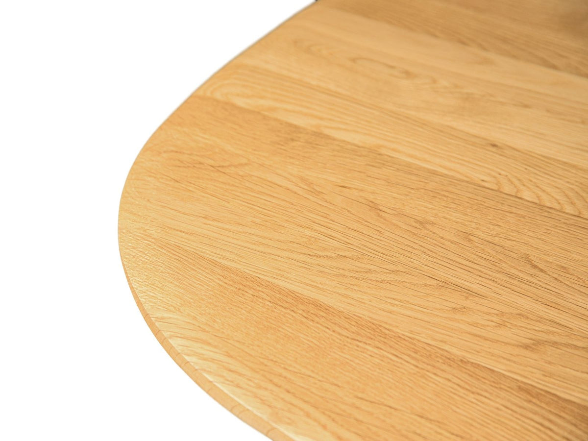 Esstisch Toledo mit Eichenbeinen und Tischplatte in Natural Oak-Wood, Platz für 8 Personen, Masse 200 x 100 x 76 cm.