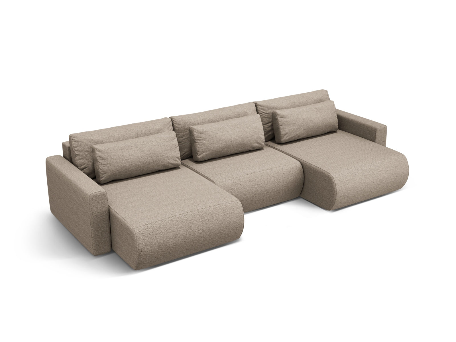 Erleben Sie das elegante Belfast Panoramic Sofa von Cosmopolitan Design – ein 4-Sitzer mit cleverem Stauraum und komfortabler Schlaffunktion für Ihr Zuhause.