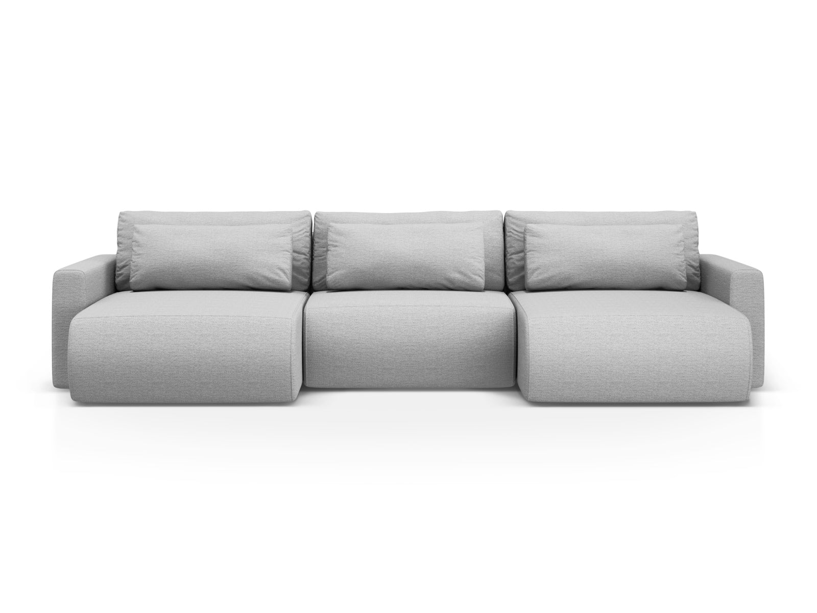 Belfast Panoramic Sofa mit Stauraum und Schlaffunktion 4 Sitzer in Light Grey präsentiert im Onlineshop von KAQTU Design AG. 5er Sofa ist von Cosmopolitan Design