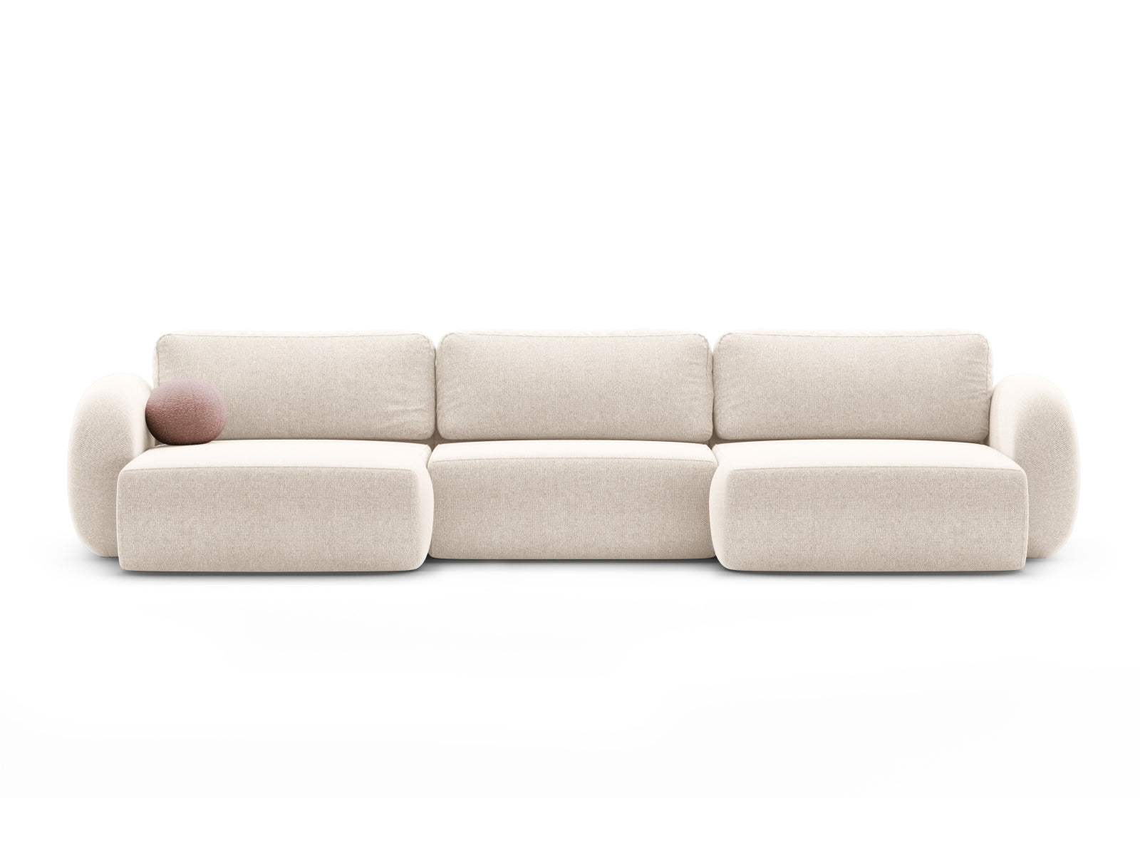 Tonale Panoramic Sofa mit Stauraum und Schlaffunktion 5 Sitzer in Light Beige-Eden präsentiert im Onlineshop von KAQTU Design AG. 5er Sofa ist von Cosmopolitan Design