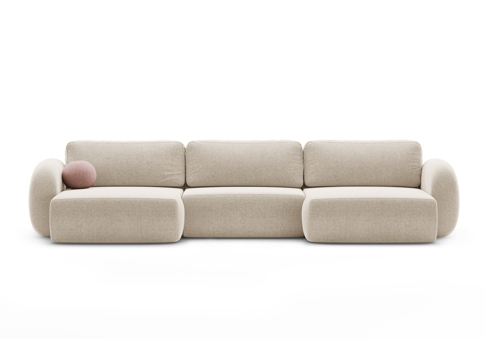 Tonale Panoramic Sofa mit Stauraum und Schlaffunktion 5 Sitzer in Dark Beige-Eden präsentiert im Onlineshop von KAQTU Design AG. 5er Sofa ist von Cosmopolitan Design