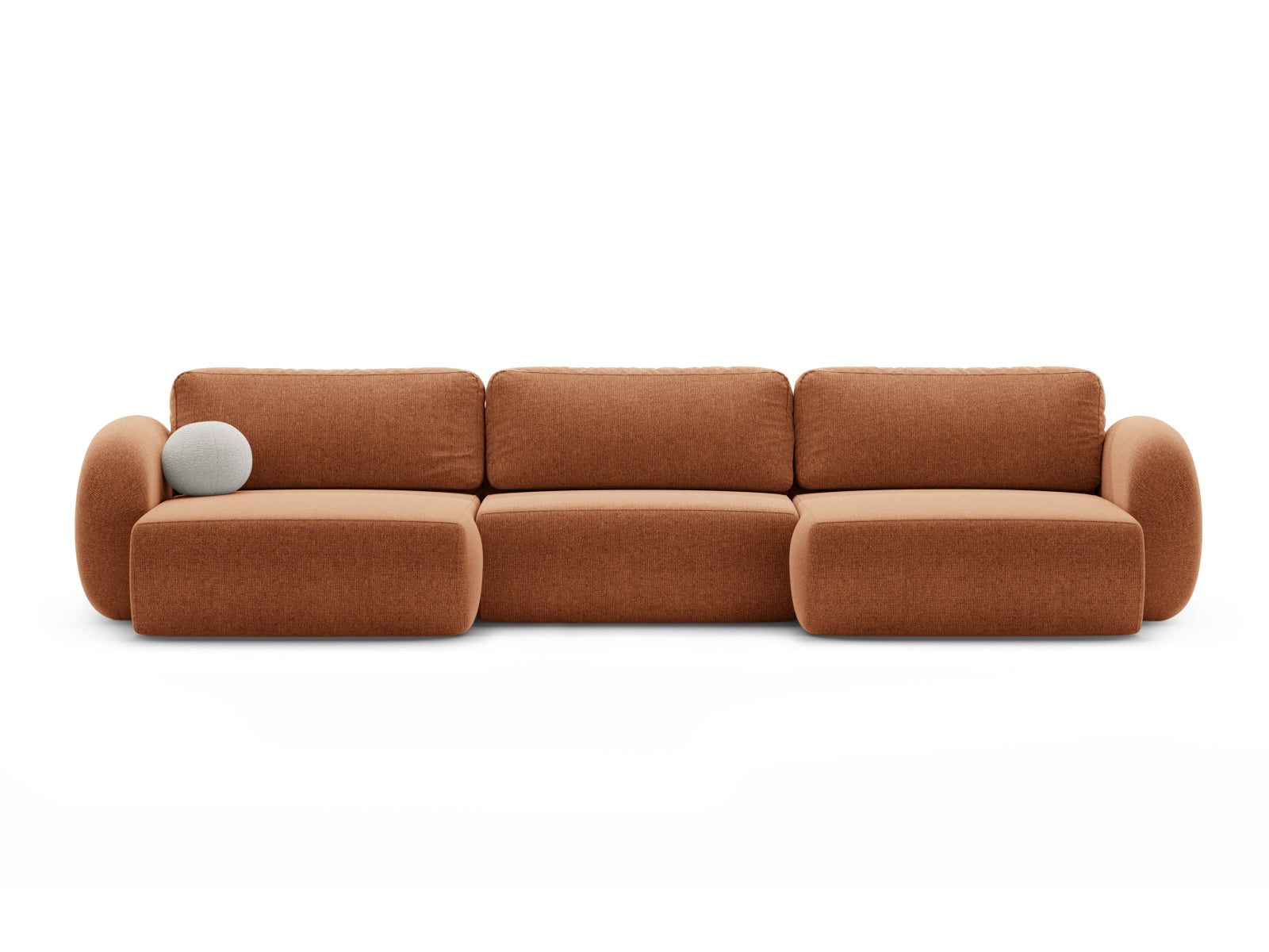 Tonale Panoramic Sofa mit Stauraum und Schlaffunktion 5 Sitzer in Brick-Eden präsentiert im Onlineshop von KAQTU Design AG. 5er Sofa ist von Cosmopolitan Design