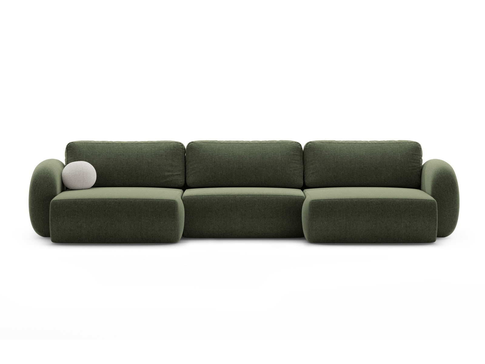 Tonale Panoramic Sofa mit Stauraum und Schlaffunktion 5 Sitzer in Green-Eden präsentiert im Onlineshop von KAQTU Design AG. 5er Sofa ist von Cosmopolitan Design