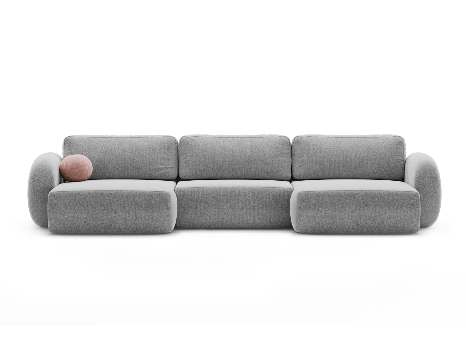 Tonale Panoramic Sofa mit Stauraum und Schlaffunktion 5 Sitzer in Light Grey-Eden präsentiert im Onlineshop von KAQTU Design AG. 5er Sofa ist von Cosmopolitan Design