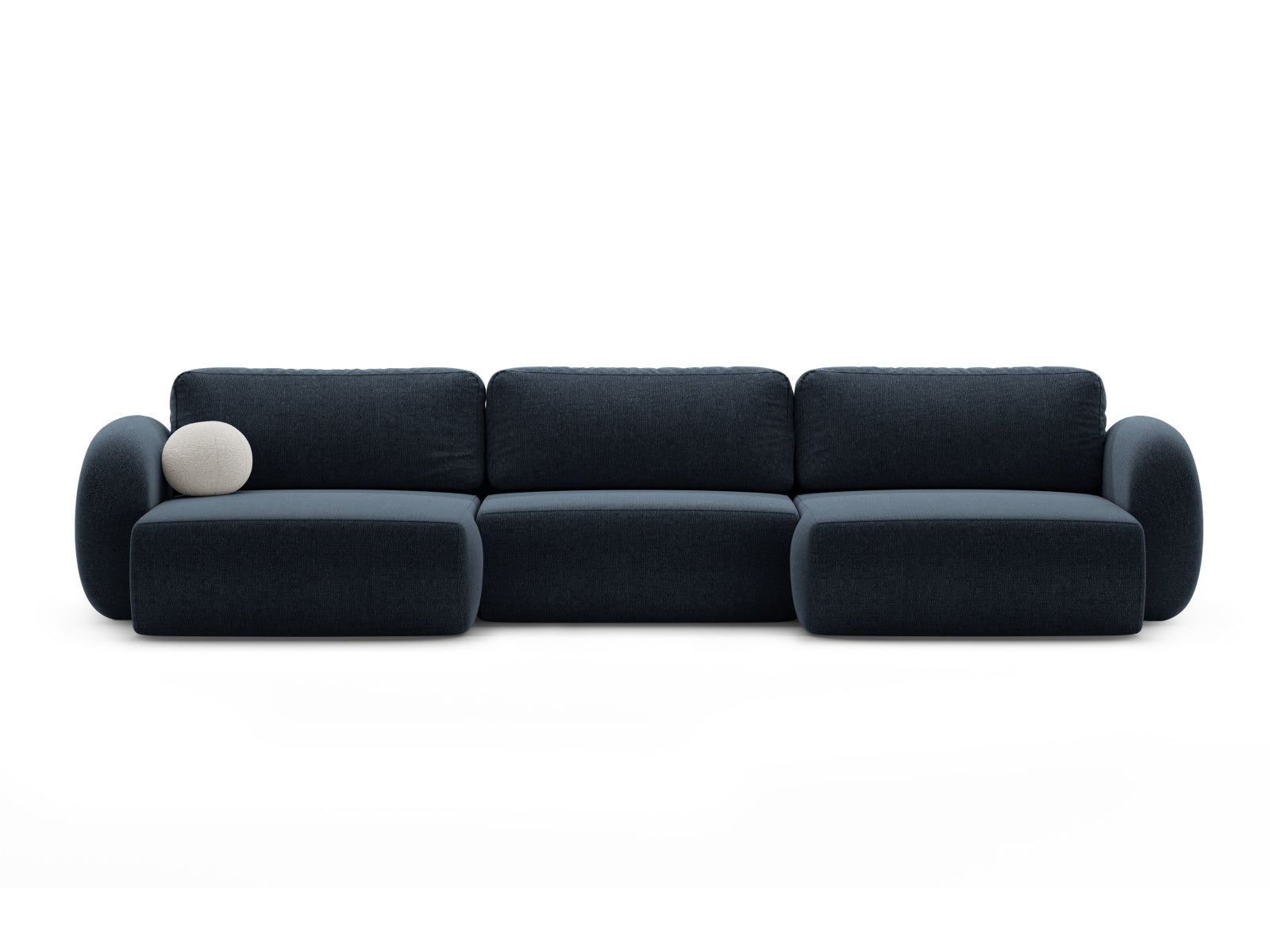 Tonale Panoramic Sofa mit Stauraum und Schlaffunktion 5 Sitzer in Navy Blue-Eden präsentiert im Onlineshop von KAQTU Design AG. 5er Sofa ist von Cosmopolitan Design
