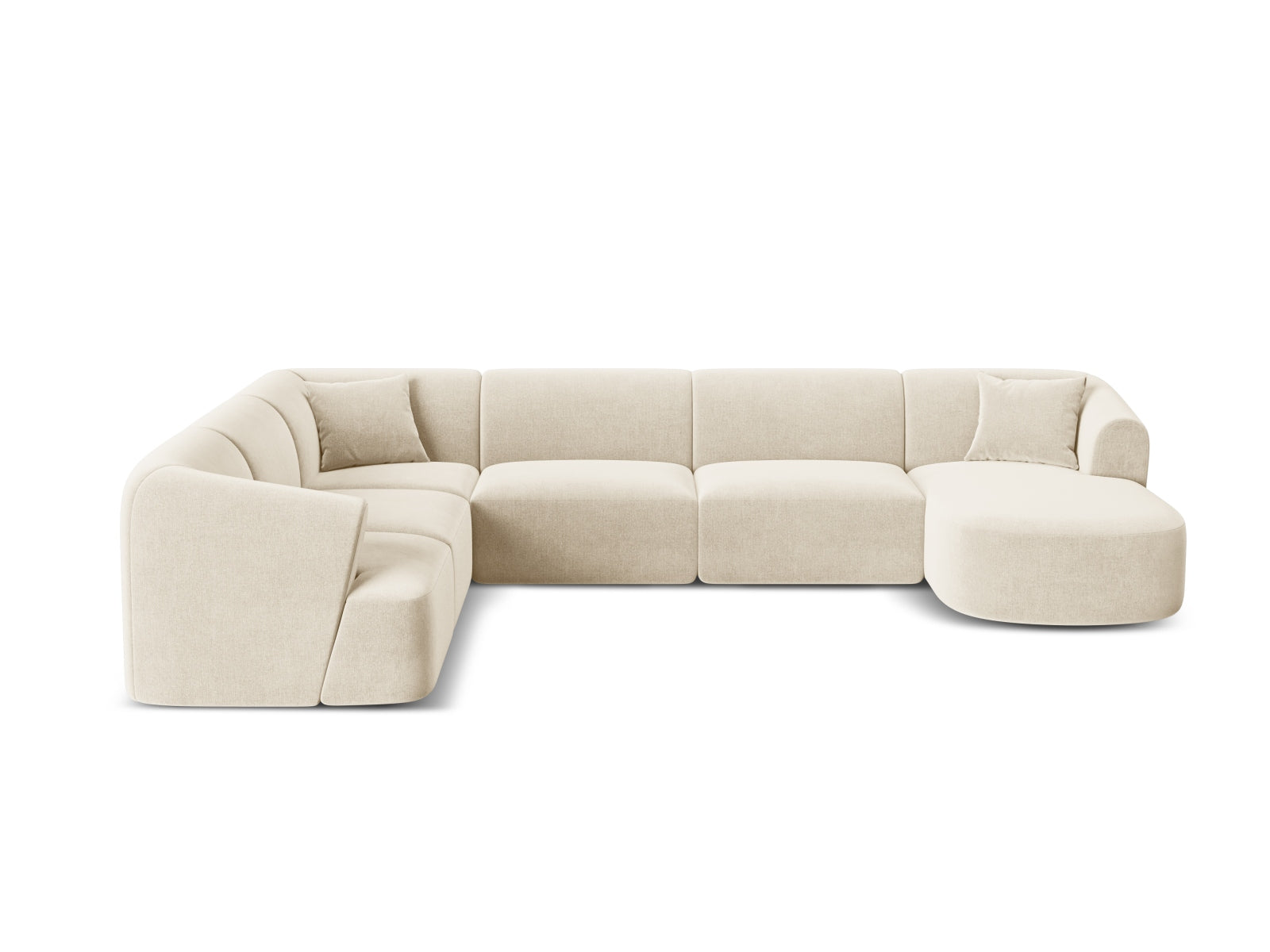 7-Sitzer Modular Ecksofa Panoramic links Campi in Light Beige-Vogue präsentiert im Onlineshop von KAQTU Design AG. Ecksofa links ist von Cosmopolitan Design