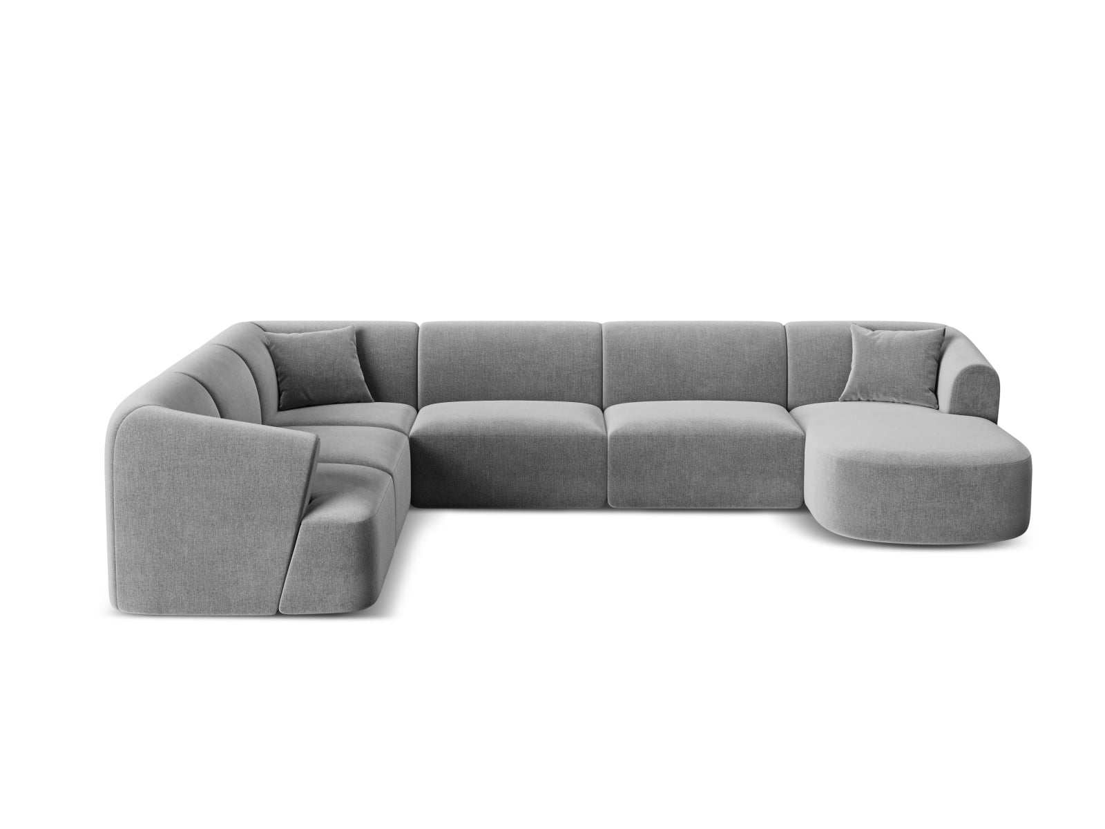 7-Sitzer Modular Ecksofa Panoramic links Campi in Grey-Vogue präsentiert im Onlineshop von KAQTU Design AG. Ecksofa links ist von Cosmopolitan Design