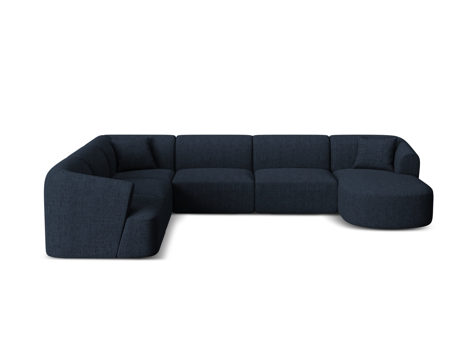 7-Sitzer Modular Ecksofa Panoramic links Campi in Royal Blue-Moly präsentiert im Onlineshop von KAQTU Design AG. Ecksofa links ist von Cosmopolitan Design
