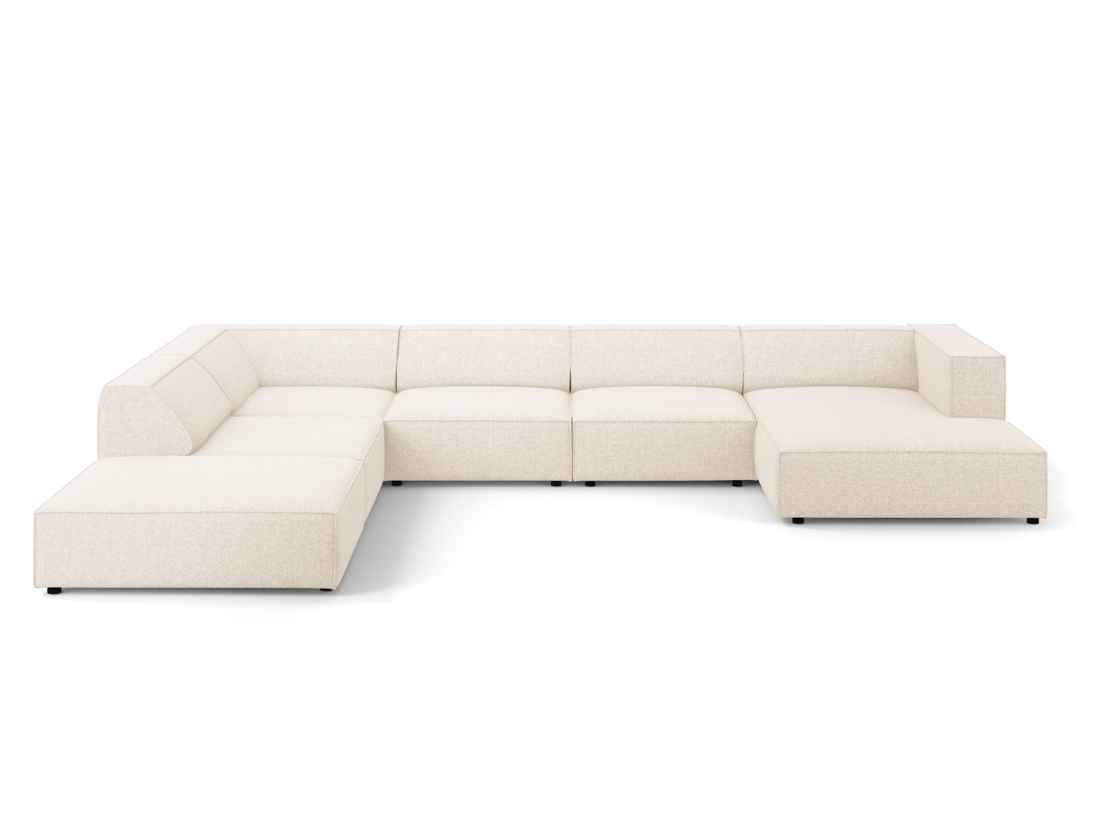Arendal Panoramic Ecksofa links 7 Sitzer in Light Beige-Haga präsentiert im Onlineshop von KAQTU Design AG. Ecksofa links ist von Cosmopolitan Design