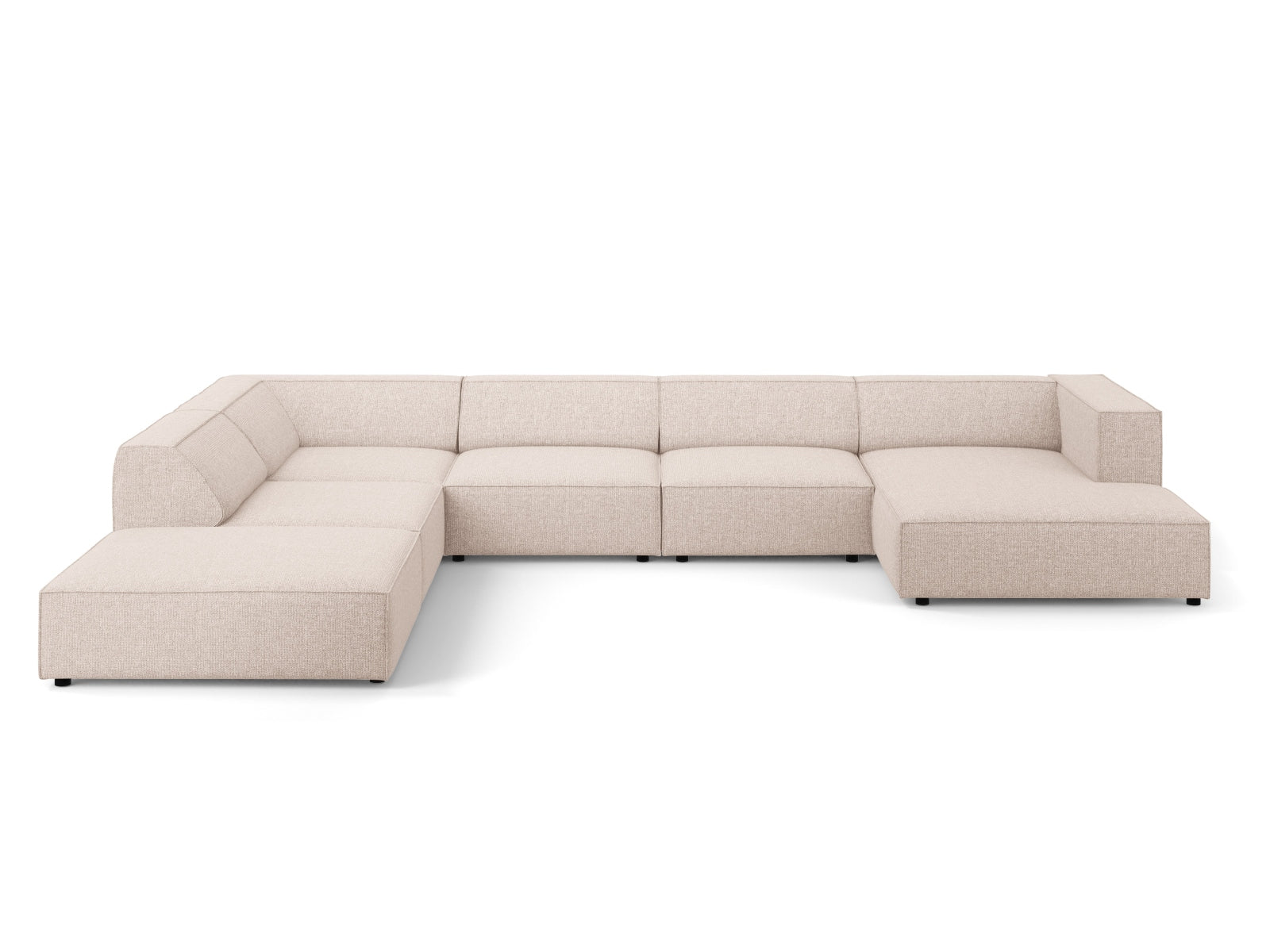 Arendal Panoramic Ecksofa links 7 Sitzer in Beige-Haga präsentiert im Onlineshop von KAQTU Design AG. Ecksofa links ist von Cosmopolitan Design