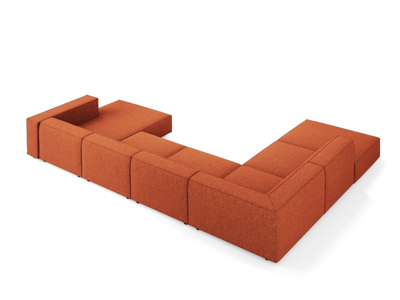 Stylisches Arendal Panoramic Ecksofa links in Terracotta-Haga, ideal für moderne Wohnräume, präsentiert von Cosmopolitan Design.