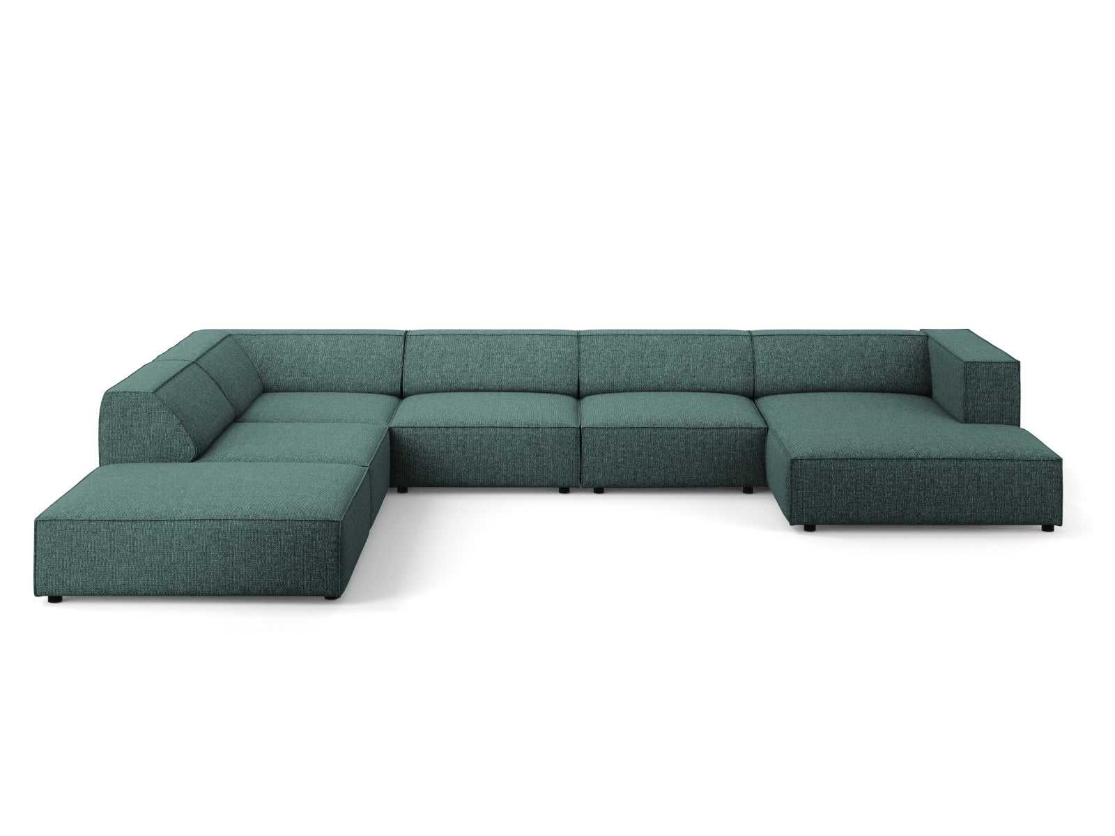 Arendal Panoramic Ecksofa links 7 Sitzer in Petrol-Haga präsentiert im Onlineshop von KAQTU Design AG. Ecksofa links ist von Cosmopolitan Design