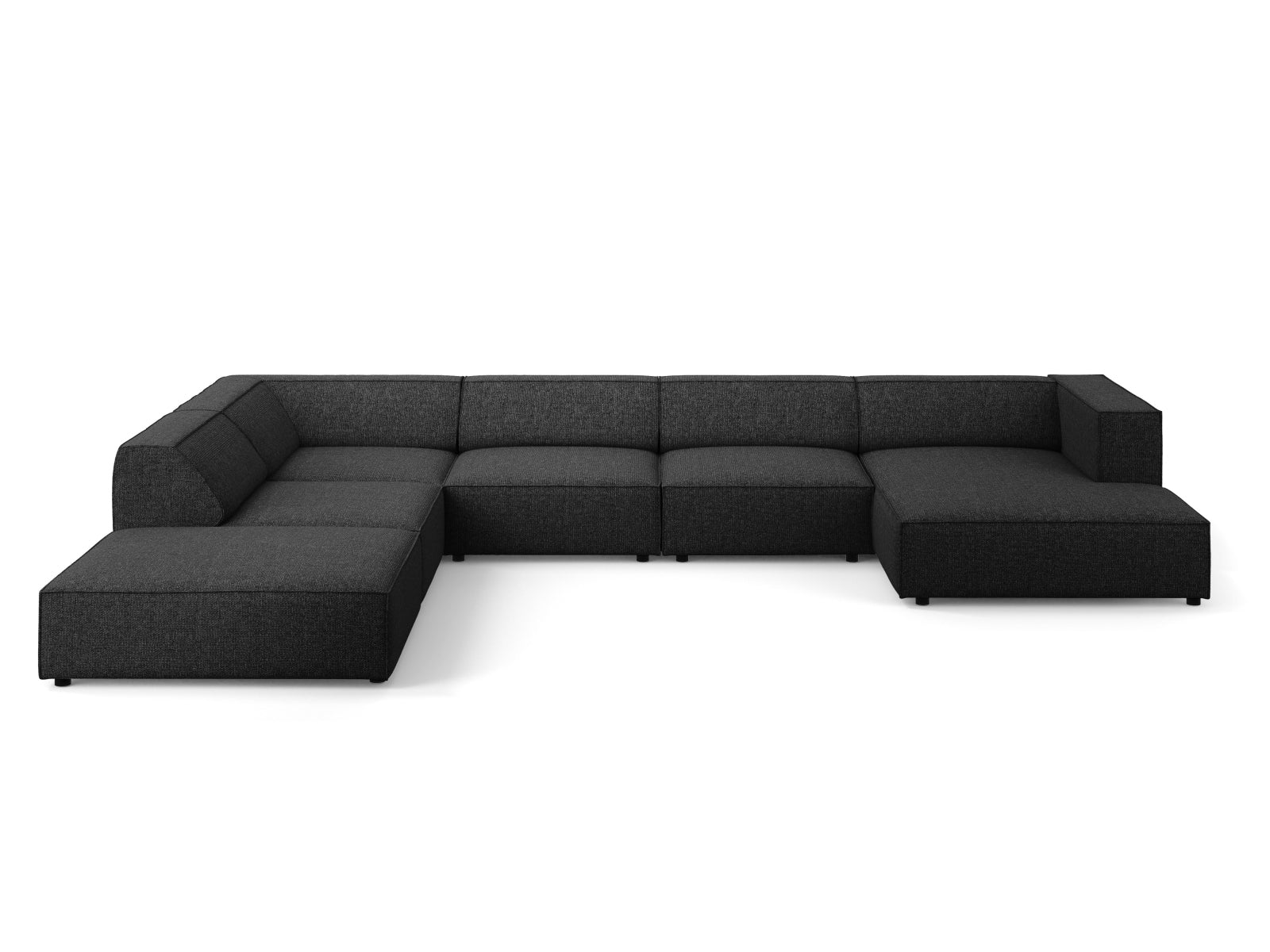 Arendal Panoramic Ecksofa links 7 Sitzer in Black-Haga präsentiert im Onlineshop von KAQTU Design AG. Ecksofa links ist von Cosmopolitan Design