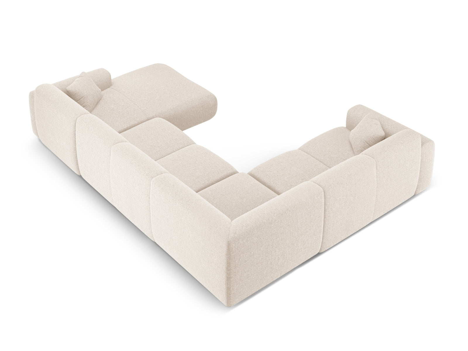 Entdecken Sie das Nolio Panoramic Ecksofa links (252cm) von Cosmopolitan Design – ein elegantes 6-Sitzer Sofa, das modernen Komfort und stilvolles Design vereint!