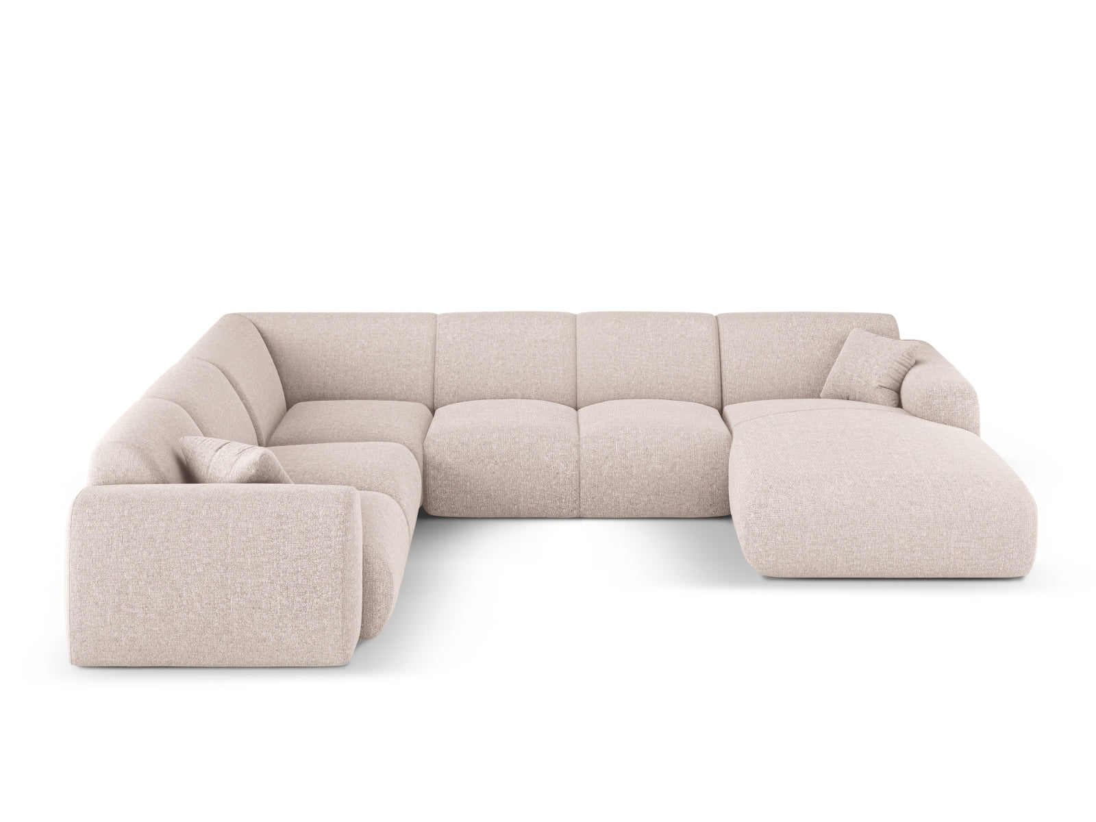 Nolio Panoramic Ecksofa links 6 Sitzer 252cm in Beige präsentiert im Onlineshop von KAQTU Design AG. Ecksofa links ist von Cosmopolitan Design