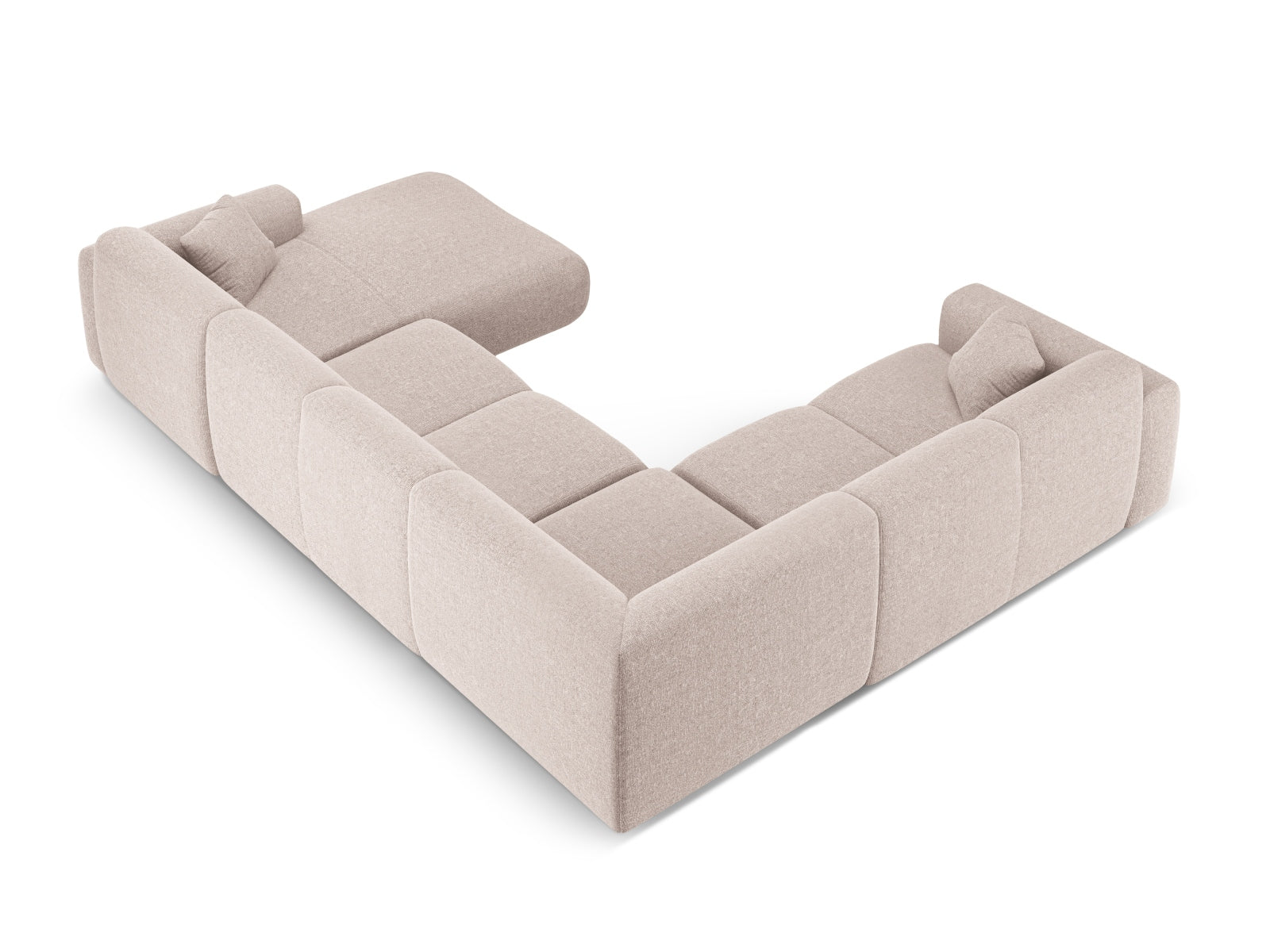 Entdecken Sie das Nolio Panoramic Ecksofa links (252cm) von Cosmopolitan Design – ein elegantes 6-Sitzer Sofa, das modernen Komfort und stilvolles Design vereint!