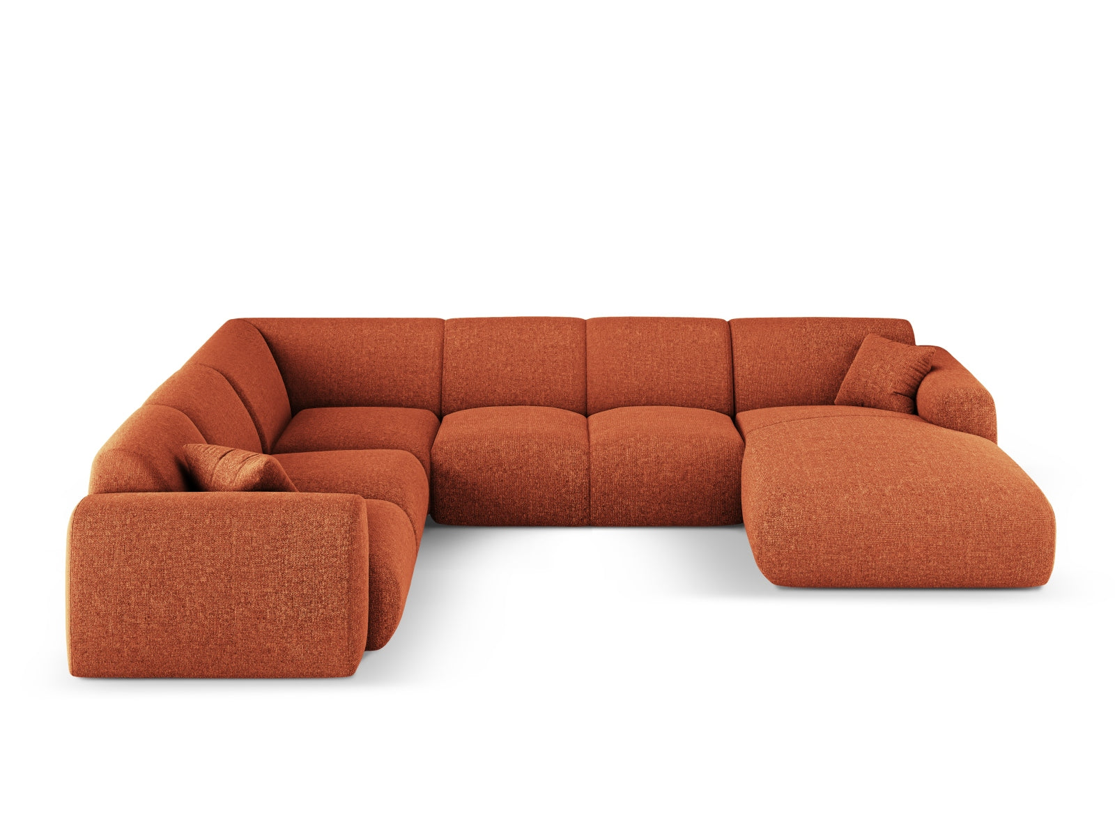 Nolio Panoramic Ecksofa links 6 Sitzer 252cm in Terracotta-Haga präsentiert im Onlineshop von KAQTU Design AG. Ecksofa links ist von Cosmopolitan Design