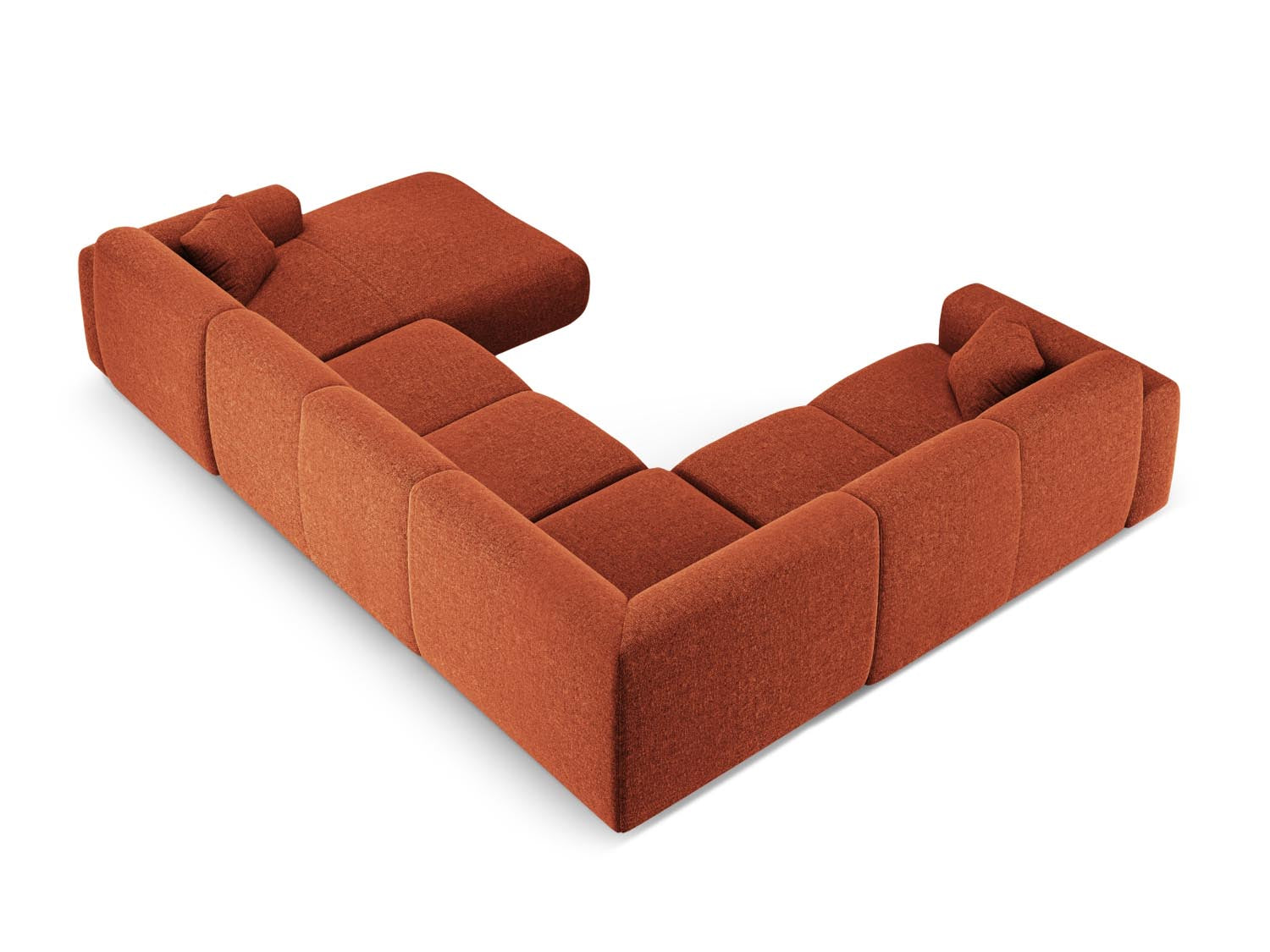 Entdecken Sie das Nolio Panoramic Ecksofa links (252cm) von Cosmopolitan Design – ein elegantes 6-Sitzer Sofa, das modernen Komfort und stilvolles Design vereint!