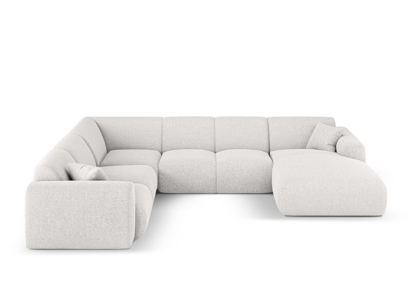 Nolio Panoramic Ecksofa links 6 Sitzer 252cm in Light Grey-Haga präsentiert im Onlineshop von KAQTU Design AG. Ecksofa links ist von Cosmopolitan Design