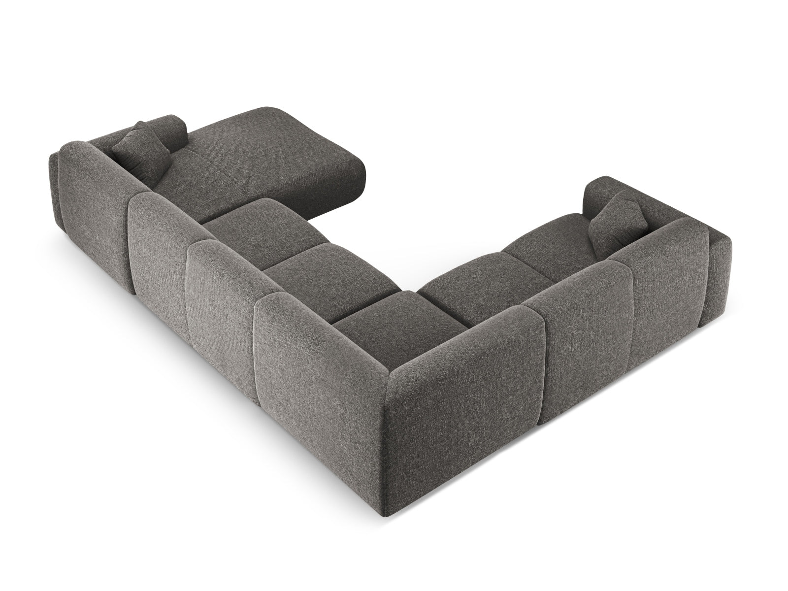 Entdecken Sie das Nolio Panoramic Ecksofa links (252cm) von Cosmopolitan Design – ein elegantes 6-Sitzer Sofa, das modernen Komfort und stilvolles Design vereint!