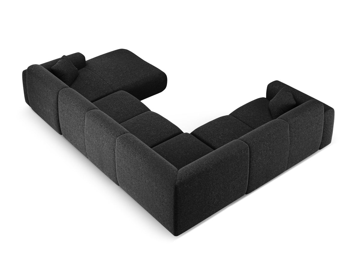 Nolio Panoramic Ecksofa links 6 Sitzer 252cm in Black-Haga präsentiert im Onlineshop von KAQTU Design AG. Ecksofa links ist von Cosmopolitan Design