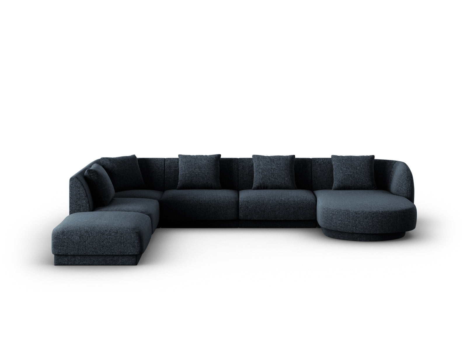 Tulum Panoramic Ecksofa links 6 Sitzer 255cm in Royal Blue präsentiert im Onlineshop von KAQTU Design AG. Ecksofa links ist von Cosmopolitan Design