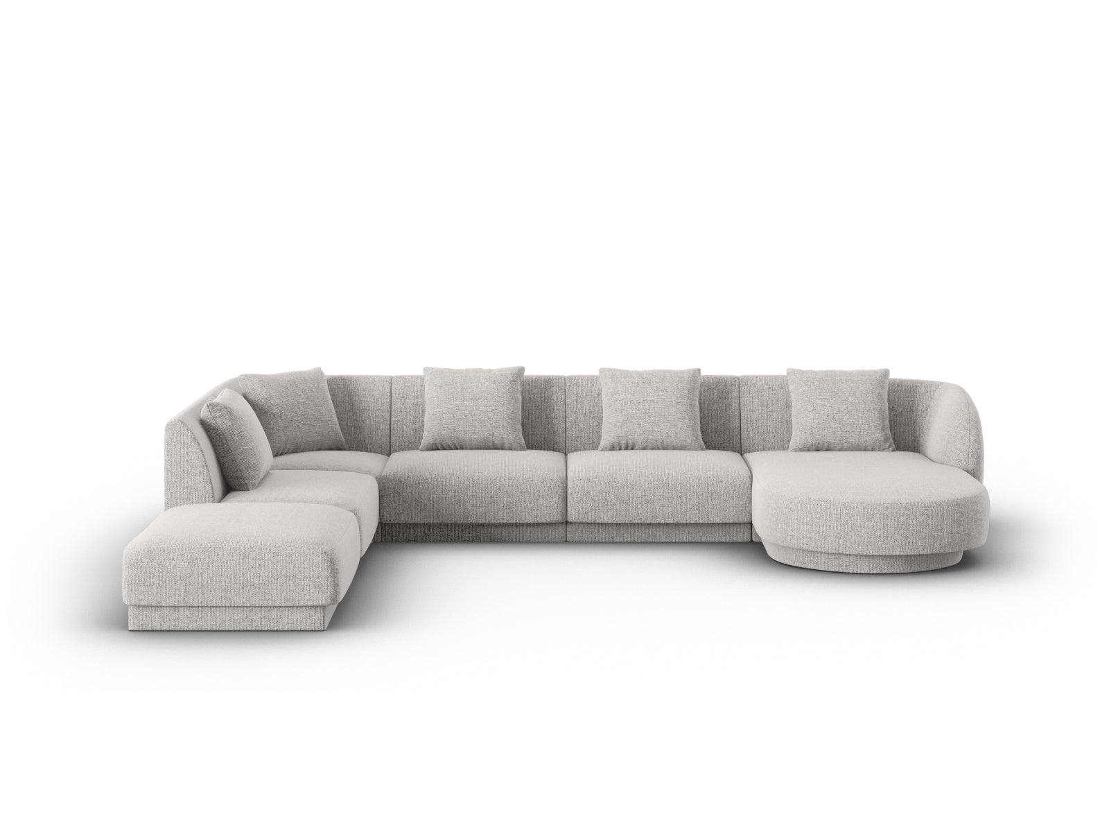 Tulum Panoramic Ecksofa links 6 Sitzer 255cm in Light Grey-Haga präsentiert im Onlineshop von KAQTU Design AG. Ecksofa links ist von Cosmopolitan Design