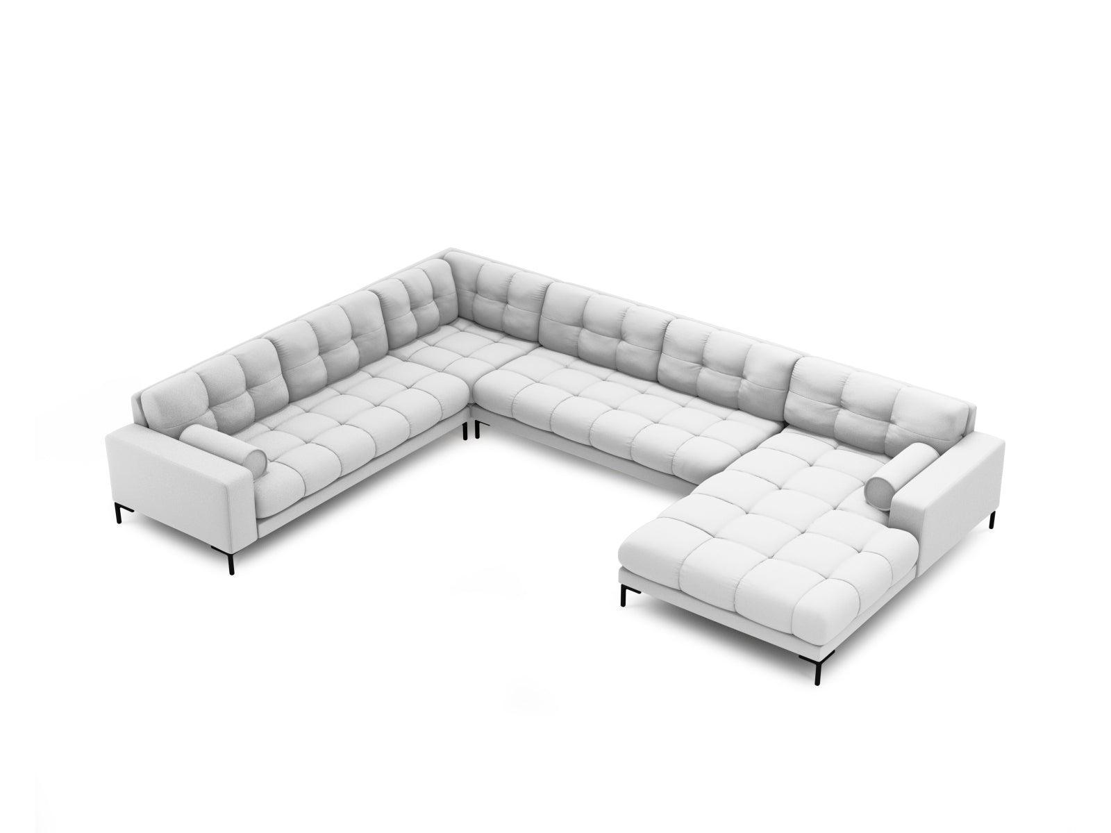 7-Sitzer Ecksofa links Panoramic Bali in Light Grey-Neve präsentiert im Onlineshop von KAQTU Design AG. Ecksofa links ist von Cosmopolitan Design
