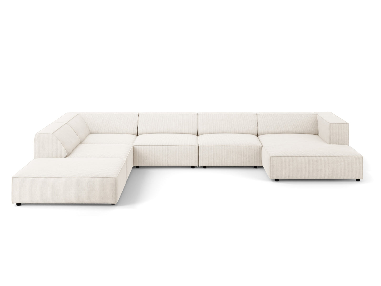 Arendal Panoramic Ecksofa links 7 Sitzer in Ivory-Brave Me präsentiert im Onlineshop von KAQTU Design AG. Ecksofa links ist von Cosmopolitan Design