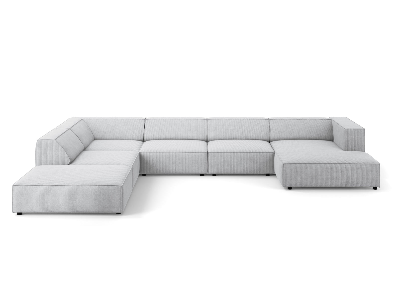 Arendal Panoramic Ecksofa links 7 Sitzer in Light Grey-Brave Me präsentiert im Onlineshop von KAQTU Design AG. Ecksofa links ist von Cosmopolitan Design