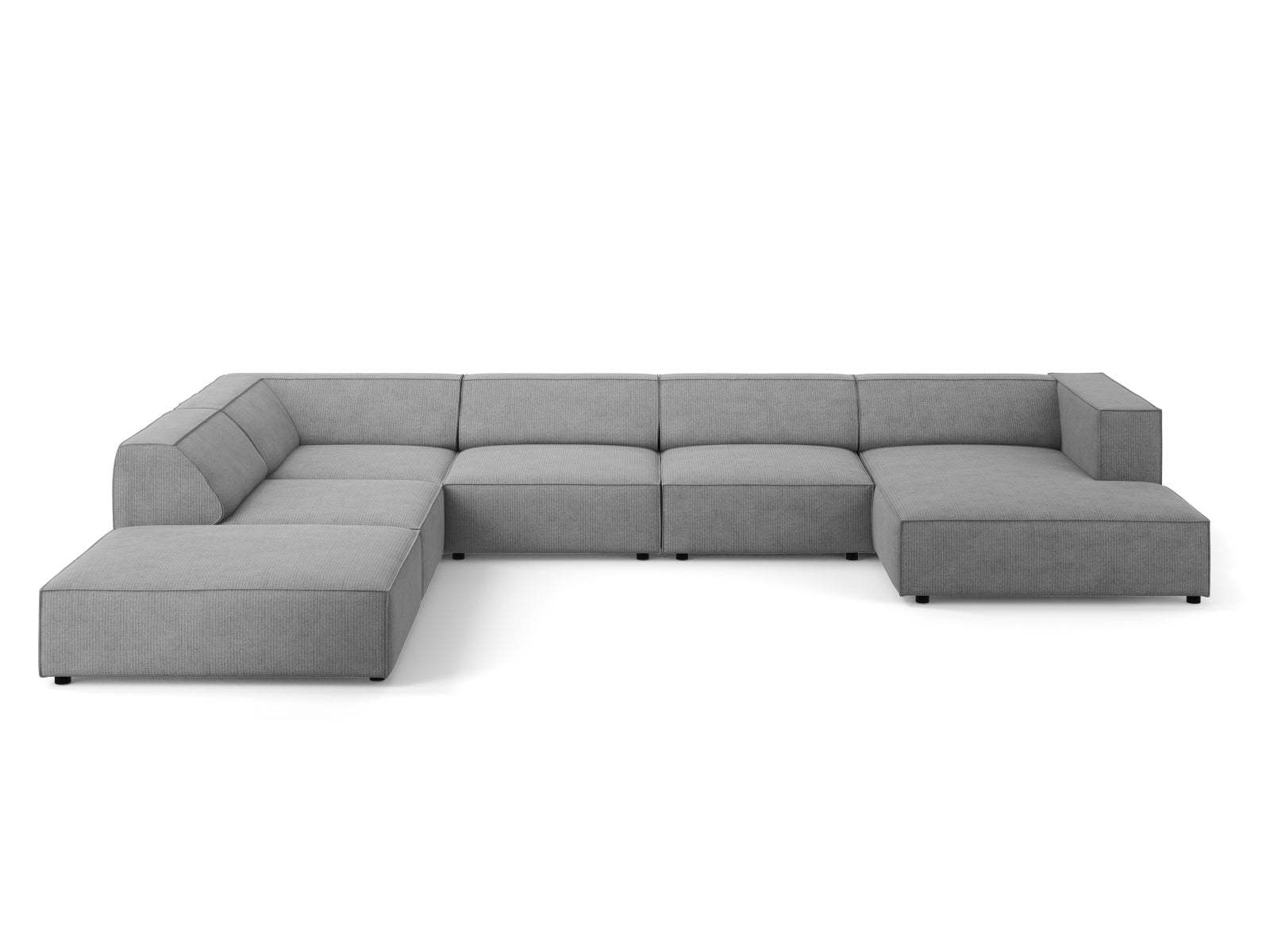 Arendal Panoramic Ecksofa links 7 Sitzer in Dark Grey-Brave Me präsentiert im Onlineshop von KAQTU Design AG. Ecksofa links ist von Cosmopolitan Design