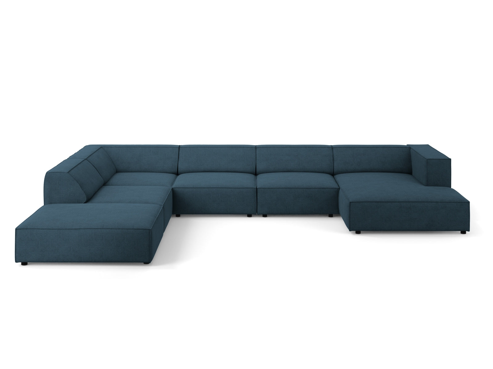 Arendal Panoramic Ecksofa links 7 Sitzer in Navy Blue-Brave Me präsentiert im Onlineshop von KAQTU Design AG. Ecksofa links ist von Cosmopolitan Design