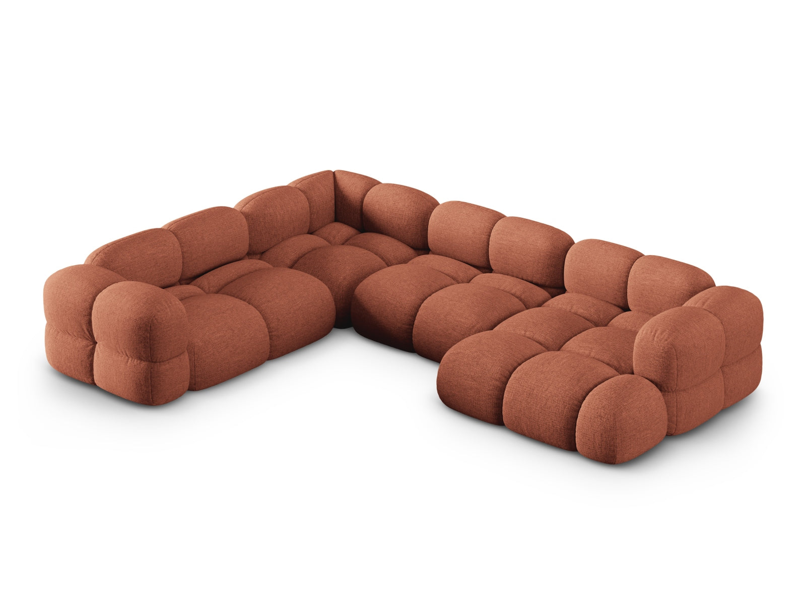 Loretto Panoramic Ecksofa links 5 Sitzer 250cm in Coral-Sorella präsentiert im Onlineshop von KAQTU Design AG. Ecksofa links ist von Cosmopolitan Design
