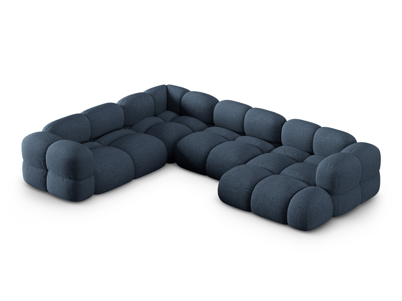 Loretto Panoramic Ecksofa links 5 Sitzer 250cm in Dark Blue-Sorella präsentiert im Onlineshop von KAQTU Design AG. Ecksofa links ist von Cosmopolitan Design