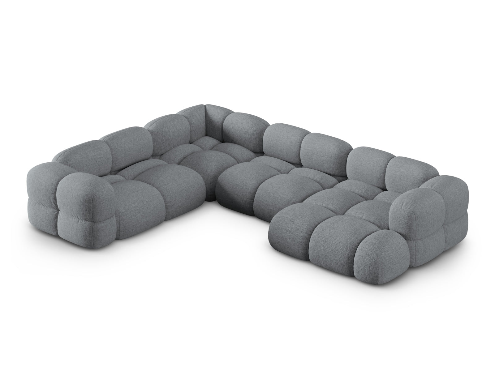 Loretto Panoramic Ecksofa links 5 Sitzer 250cm in Grey-Sorella präsentiert im Onlineshop von KAQTU Design AG. Ecksofa links ist von Cosmopolitan Design