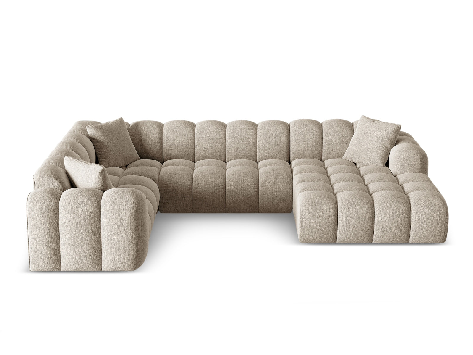 4-Sitzer Ecksofa links Panoramic Treno in Dark Beige-Eden präsentiert im Onlineshop von KAQTU Design AG. Ecksofa links ist von Cosmopolitan Design