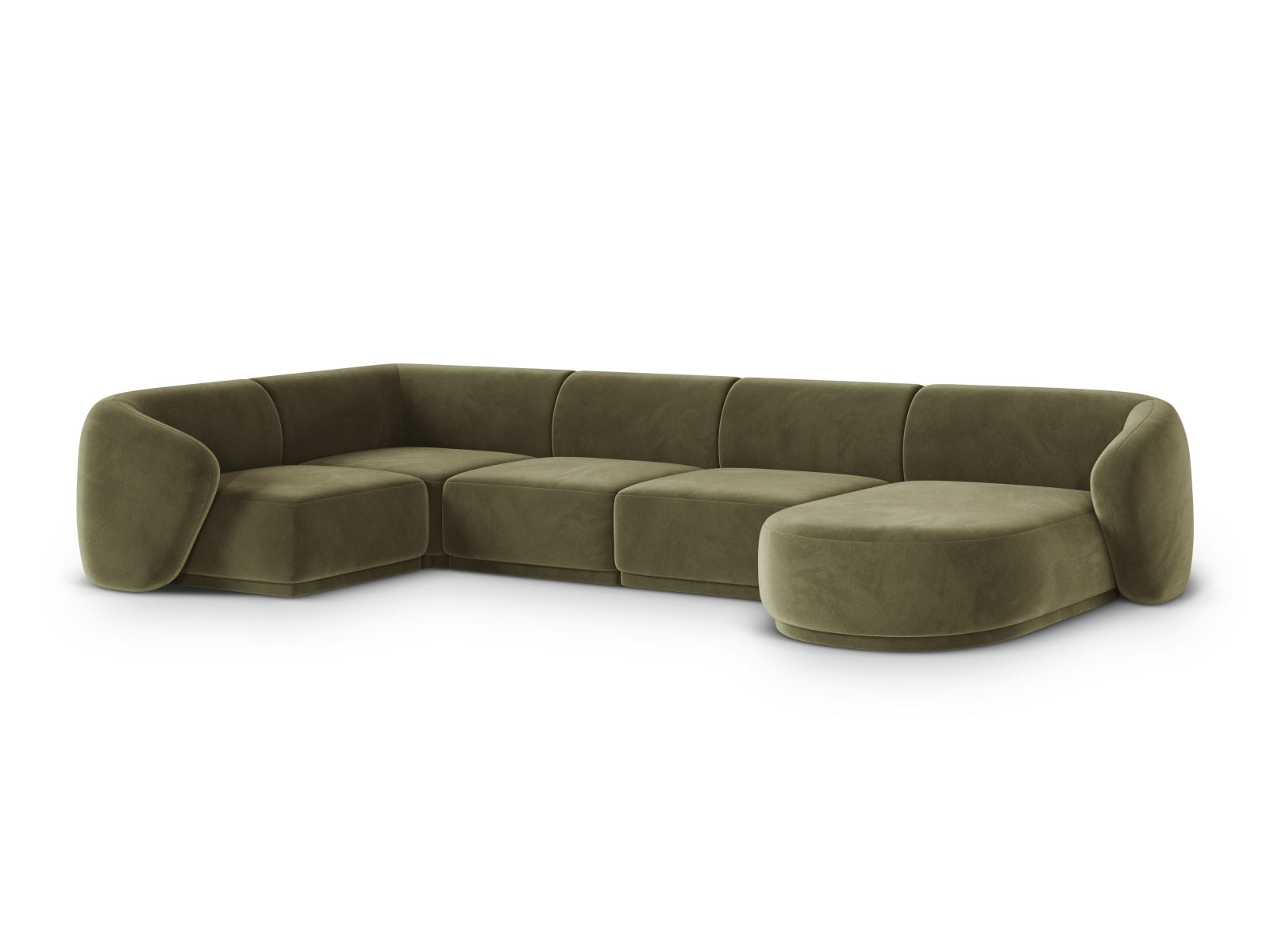 6-Sitzer Panoramic Ecksofa links Gomera in Green-Salvador präsentiert im Onlineshop von KAQTU Design AG. Ecksofa links ist von Cosmopolitan Design
