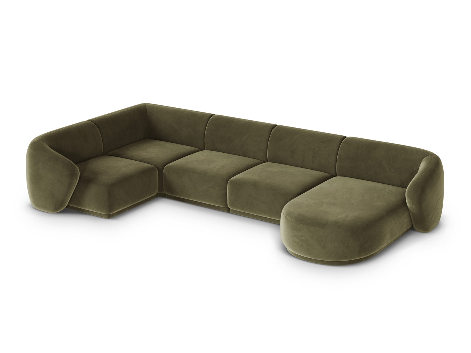 6-Sitzer Panoramic Ecksofa links Gomera in Green-Salvador präsentiert im Onlineshop von KAQTU Design AG. Ecksofa links ist von Cosmopolitan Design