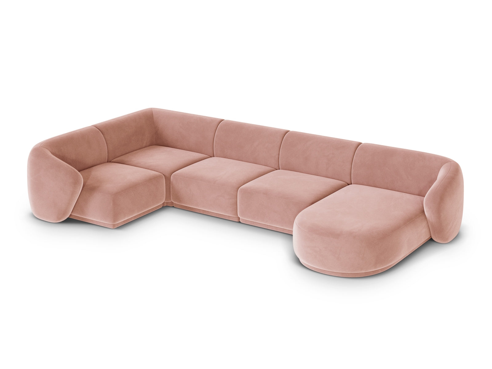 6-Sitzer Panoramic Ecksofa links Gomera in Pink-Salvador präsentiert im Onlineshop von KAQTU Design AG. Ecksofa links ist von Cosmopolitan Design