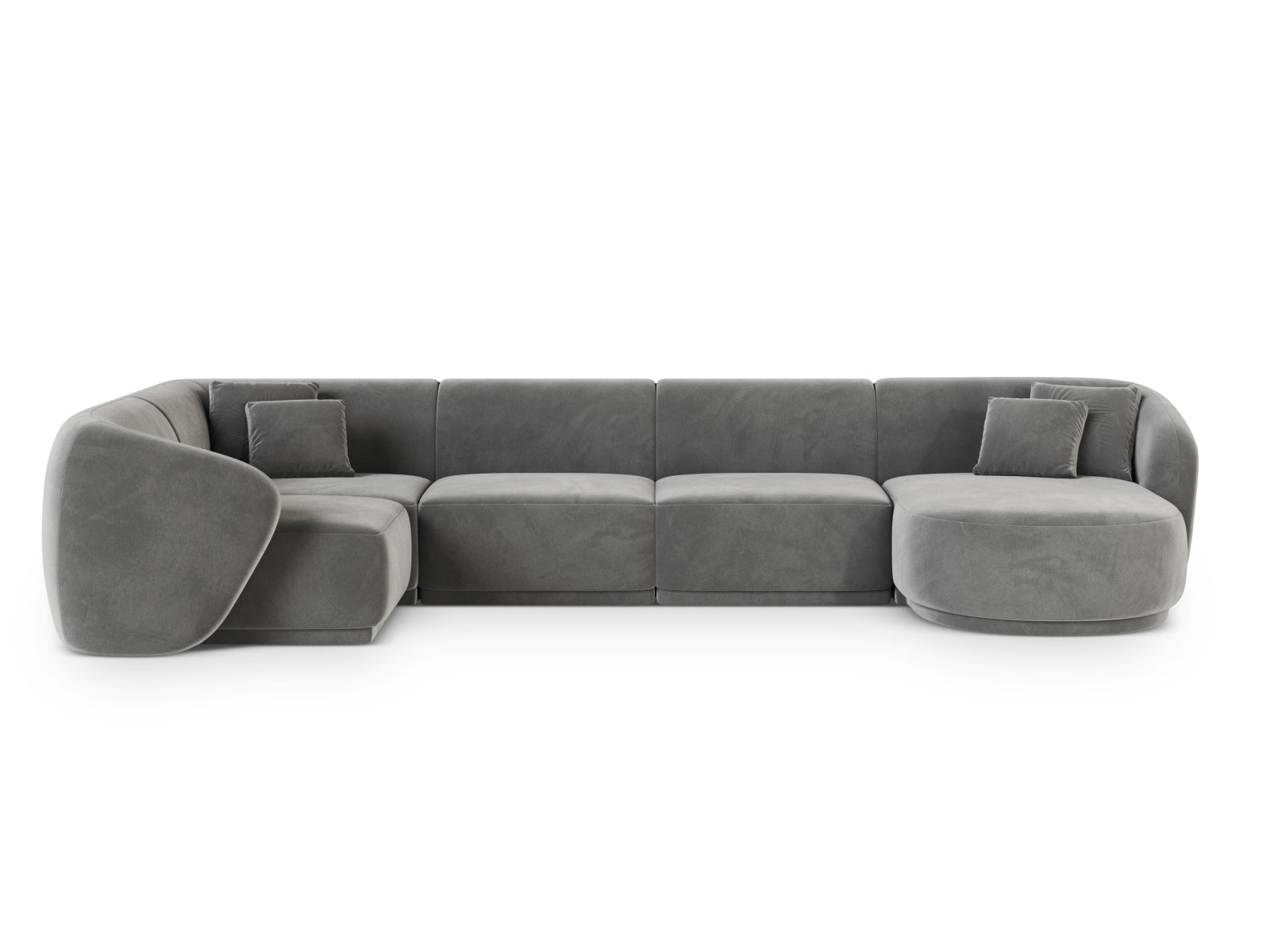 6-Sitzer Panoramic Ecksofa links Gomera in Grey-Salvador präsentiert im Onlineshop von KAQTU Design AG. Ecksofa links ist von Cosmopolitan Design