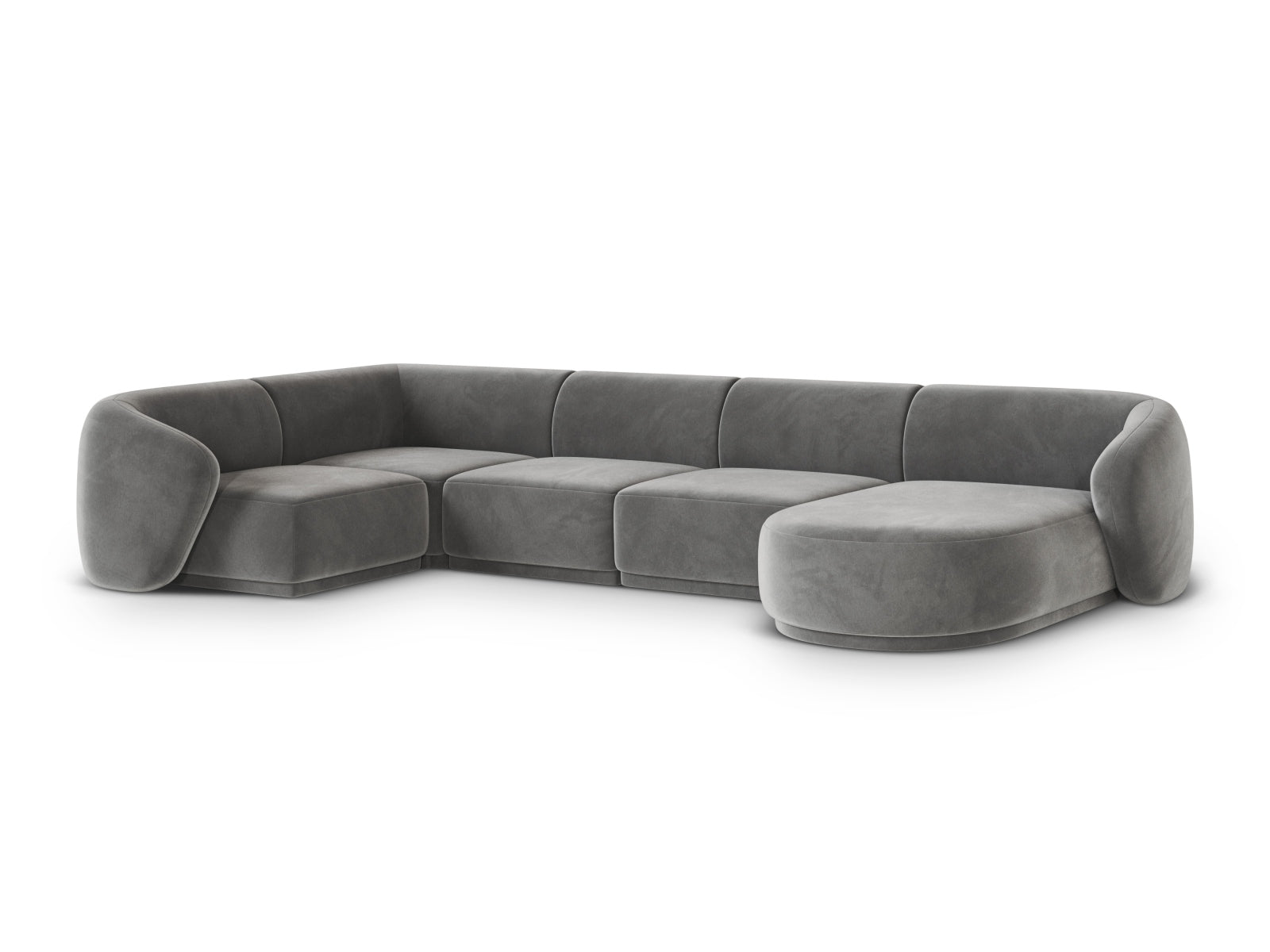6-Sitzer Panoramic Ecksofa links Gomera in Grey-Salvador präsentiert im Onlineshop von KAQTU Design AG. Ecksofa links ist von Cosmopolitan Design