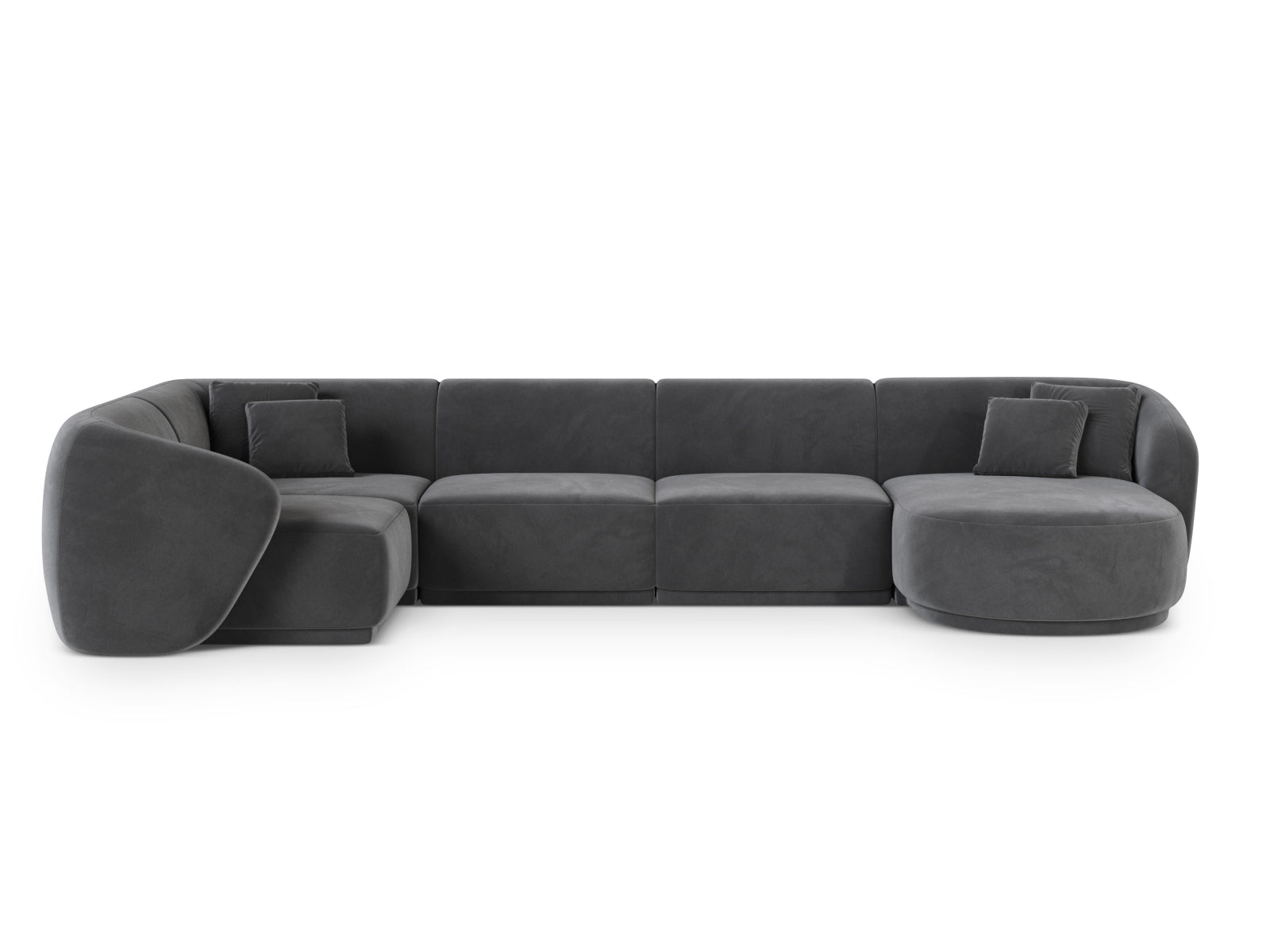 6-Sitzer Panoramic Ecksofa links Gomera in Dark Grey-Salvador präsentiert im Onlineshop von KAQTU Design AG. Ecksofa links ist von Cosmopolitan Design